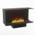 Foco Myst Corner Right 1000 by FOCO Fires – a sleek black two-sided Opti-Myst built-in vapour fireplace with realistic flame eff