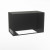 Foco Myst Corner Left 800 by FOCO Fires – a two-sided Opti-Myst built-in fireplace with a black finish, remote control, and real
