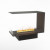Foco Myst Room Divider 800 by FOCO Fires – a 3-sided built-in Opti-Myst vapour fireplace in black, featuring remote control oper