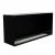 Foco One 1100 Medium bioethanol fireplace - sleek one-sided built-in design with manual operation, black finish, and 6-hour burn