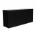 Foco One 1100 Medium bioethanol fireplace - sleek one-sided built-in design with manual operation, black finish, and 6-hour burn