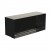 Foco One 1200 bioethanol fireplace with black finish, designed for built-in one-sided installation.
