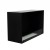 Foco One 800 Medium bioethanol fireplace by FOCO Fires, one-sided built-in model in black finish.