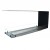 Foco Room Divider 1200 – A sleek, three-sided built-in bioethanol fireplace in black with remote, automatic, and manual control 