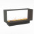 Foco Myst Two 1200 by FOCO Fires – a two-sided built-in Opti-myst vapour fireplace with a sleek black finish, remote control, an