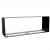 Foco Two 1400 Double bioethanol fireplace – a sleek built-in see-through model with a black finish, 140 cm length, and 8-litre c