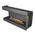 Forma 1500 Left Corner bioethanol fireplace in black with remote control, designed for built-in corner installation and offering