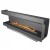 Forma 2300 Left Corner bioethanol fireplace – premium built-in design with remote and app control, offering luxurious warmth and