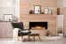 Forma 1000 Single-sided bioethanol fireplace in black with remote control and automatic operation.