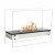 ScandiFlames Freestanding Burner with Glass Plates – A sleek 80 cm bioethanol fireplace with glass panels and manual control.
