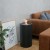 ScandiFlames Outdoor Black Freestanding Bioethanol Fireplace with a sleek black design and efficient bioethanol-burning system.