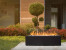 Galio Black - Automatic freestanding outdoor gas fireplace with app and remote control, featuring a sleek black design.