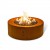 Galio Star Corten Automatic outdoor gas fireplace with corten steel finish, remote and app control, and powerful heat output.