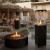 Galio Star Black Automatic outdoor gas fireplace with sleek black finish and automatic control system, ideal for terraces and pa