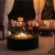 Galio Star Black Automatic outdoor gas fireplace with sleek black finish and automatic control system, ideal for terraces and pa