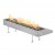 Planika Galio Insert outdoor gas burner in stainless steel with manual control, designed for custom outdoor fireplace installati