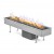 Galio Insert 1000 - Automatic outdoor gas burner in Corten Rust finish with app and remote control.