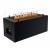 Rio Outdoor Gas Fireplace in black finish with manual control and 10 kW heat output.