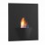 Safretti Gaya bioethanol fireplace – stylish wall-mounted black fireplace with manual control and 2-litre capacity.