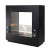 ScandiFlames Hollywood 2-sided free-standing bioethanol fireplace in black, featuring a modern design and manual control for eff
