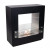 ScandiFlames Hollywood 2-sided free-standing bioethanol fireplace in black, featuring a modern design and manual control for eff