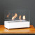 ScandiFlames White Tabletop Bioethanol Fireplace – compact, stylish, and clean-burning with a sleek white finish.