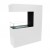 ScandiFlames Tall White Room Divider Bio Fireplace, a freestanding three-sided bioethanol fireplace in white with a 2.5L capacit