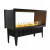 Incanto ST 1000 Two-sided Water Vapour Fireplace by Magic Fire by Safretti with a sleek black finish and water vapour flame effe