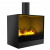 Sogno 500 Wall-mounted Water Vapour Fireplace by Magic Fire by Safretti in sleek black, featuring realistic flame effect and rem