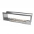 Icon Slimline Firebox FBDS2000 Steel – A premium built-in see-through bioethanol fireplace with a stainless steel finish, manual