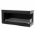 ScandiFlames Right-facing Corner Fireplace - 85 cm, built-in bioethanol fireplace in black finish.