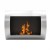 Ocean Stainless Steel Bio Wall Fireplace by ScandiFlames, a sleek and modern wall-mounted bioethanol fireplace.