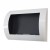 Ocean White Bio Wall Fireplace by ScandiFlames – A stylish, wall-mounted bioethanol fireplace with a sleek white finish and 3-ho