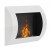 Ocean White Bio Wall Fireplace by ScandiFlames – A stylish, wall-mounted bioethanol fireplace with a sleek white finish and 3-ho