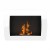 Ocean White Bio Wall Fireplace by ScandiFlames – A stylish, wall-mounted bioethanol fireplace with a sleek white finish and 3-ho