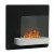 ScandiFlames Elegant Black Wall-mounted Fireplace - Modern wall-mounted bioethanol fireplace with a sleek black finish and 6-hou