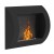 Ocean Black Bio Wall Fireplace by ScandiFlames – wall-mounted bioethanol fireplace with a sleek black finish, 3-hour burn time, 