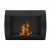Ocean Black Bio Wall Fireplace by ScandiFlames – wall-mounted bioethanol fireplace with a sleek black finish, 3-hour burn time, 