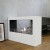 Lansing L White Freestanding Bioethanol Fireplace by ScandiFlames with a sleek modern design.
