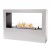 Lansing L White Freestanding Bioethanol Fireplace by ScandiFlames with a sleek modern design.