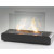 ScandiFlames Floor Standing Bio Fireplace in steel and black with a sleek stainless steel finish.