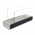 ScandiFlames Floor Standing Bio Fireplace in steel and black with a sleek stainless steel finish.