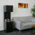ScandiFlames Open 3-Sided Bio Fireplace - Black, a modern freestanding bioethanol fireplace with a three-sided open view and man