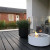 Southwark White Round Tabletop Bioethanol Fireplace by ScandiFlames – sleek, modern design with manual control and long burn tim