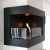 ScandiFlames Insert for Bio Fireplace - Left-sided - A sleek, built-in corner bioethanol fireplace with manual control and a bla