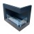 ScandiFlames Insert for Bio Fireplace - Right-sided, a black built-in corner bioethanol fireplace with a 1.5L burner and 6-hour 