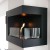 ScandiFlames Insert for Bio Fireplace - Right-sided, a black built-in corner bioethanol fireplace with a 1.5L burner and 6-hour 