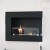 ScandiFlames Insert for Bio Fireplace - Right-sided, a black built-in corner bioethanol fireplace with a 1.5L burner and 6-hour 