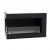 ScandiFlames Corner Fireplace 65 cm - Left - Built-in bioethanol fireplace with sleek black finish and manual control.