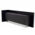 ScandiFlames Corner Fireplace 115 cm - Right – A built-in bioethanol fireplace with a sleek black design, 6.5 kW heat output, an